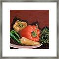 Peppers And Parsley Framed Print