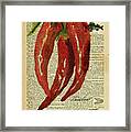 Peppers From The Garden Framed Print