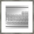 Periodic Table Of Elements - Black On Light Metal Framed Print