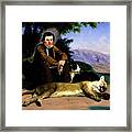 Peter Quivey And The Mountain Lion Framed Print