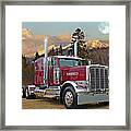 Peterbilt In The Country Framed Print