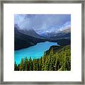 Peyto Lake Rainbow Below Banff National Park Framed Print