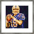 Peyton Manning Indianapolis Colts Nfl Football Painting Digital Framed Print