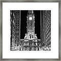 Philadelphia City Hall At Night Framed Print