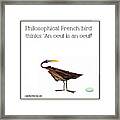 Philosophical Bird Framed Print