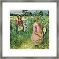 Picking Wildflowers Framed Print