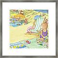 Picnic Lunch On The Beach -- No Text Framed Print