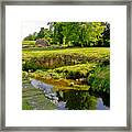 Picturesque Scenery With A Creek. Framed Print