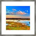 Pier At Sunset Framed Print