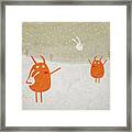 Pigs And Bunnies Framed Print