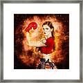 Pin Up Boxing Girl Framed Print