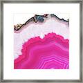 Pink Agate Framed Print
