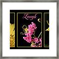 Pink And Yellow Flowers Framed Print