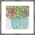 Pink Geraniums Framed Print