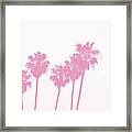 Pink Palm Trees- Art By Linda Woods Framed Print