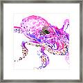 Pink Purple Octopus Framed Print