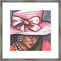 Pink Satin Hat Framed Print