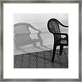 Plastic Chair Shadow 1 Framed Print