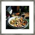 Plate Of Dried Fruits And Vegetables Framed Print