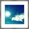 Platinum Rays And Angelic Cloud Bless The Prairie Framed Print