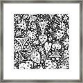 Playing Card Symbols With Faces Framed Print