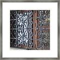 Pld Window With Iron Applications In Belgrade Framed Print
