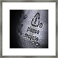Please Recycle Framed Print