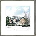 Poet-laval In Snow, Provence Framed Print