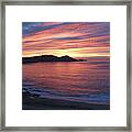 Point Lobos Red Sunset Framed Print