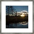 Pond At Sunset-rawlinson Park Framed Print