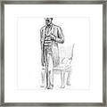 Pondering Lincoln Framed Print