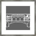 Ponte Vecchio Florence Tee White Framed Print