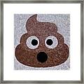 #poop #emoji Framed Print