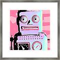 Pop Art Poster Robot Framed Print