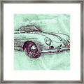 Porsche 356 - Luxury Sports Car 3 - 1948 - Automotive Art - Car Posters Framed Print