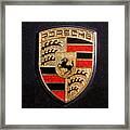 Porsche Emblem -211c Framed Print