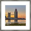 Port City Sunset 2 Framed Print