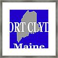 Port Clyde Maine State City And Town Pride Framed Print