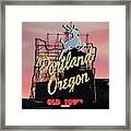 Portland Sign At Burnside Framed Print