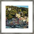 Portofino Morning Panoramic Framed Print