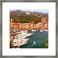 Portofino View From Above Framed Print