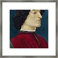 Portrait Of Giuliano De' Medici Framed Print