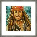Portrait Of Johnny Depp Framed Print