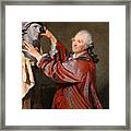 Portrait Of Louis-claude Vasse. French Sculptor Framed Print