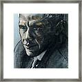 Charcoal Portrait Of President Obama Framed Print