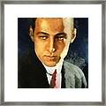 Portrait Of Rudolph Valentino Framed Print