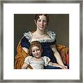 Portrait Of The Comtesse Vilain Xiiii And Her Daughter Framed Print