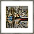 Portrait Of The Ucluelet Trawlers Framed Print