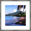 Portsmouth Shore On Dominica Filtered Framed Print