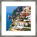 Positano On The Amalfi Coast Framed Print